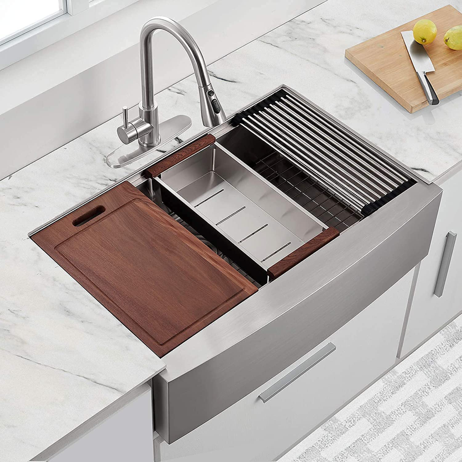 ALWEN Farmhouse Workstation Kitchen Sink Wayfair