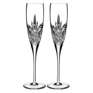Calla Lily Toasting Flutes Set with Crystal Accents Wedding Toasting Glasses 