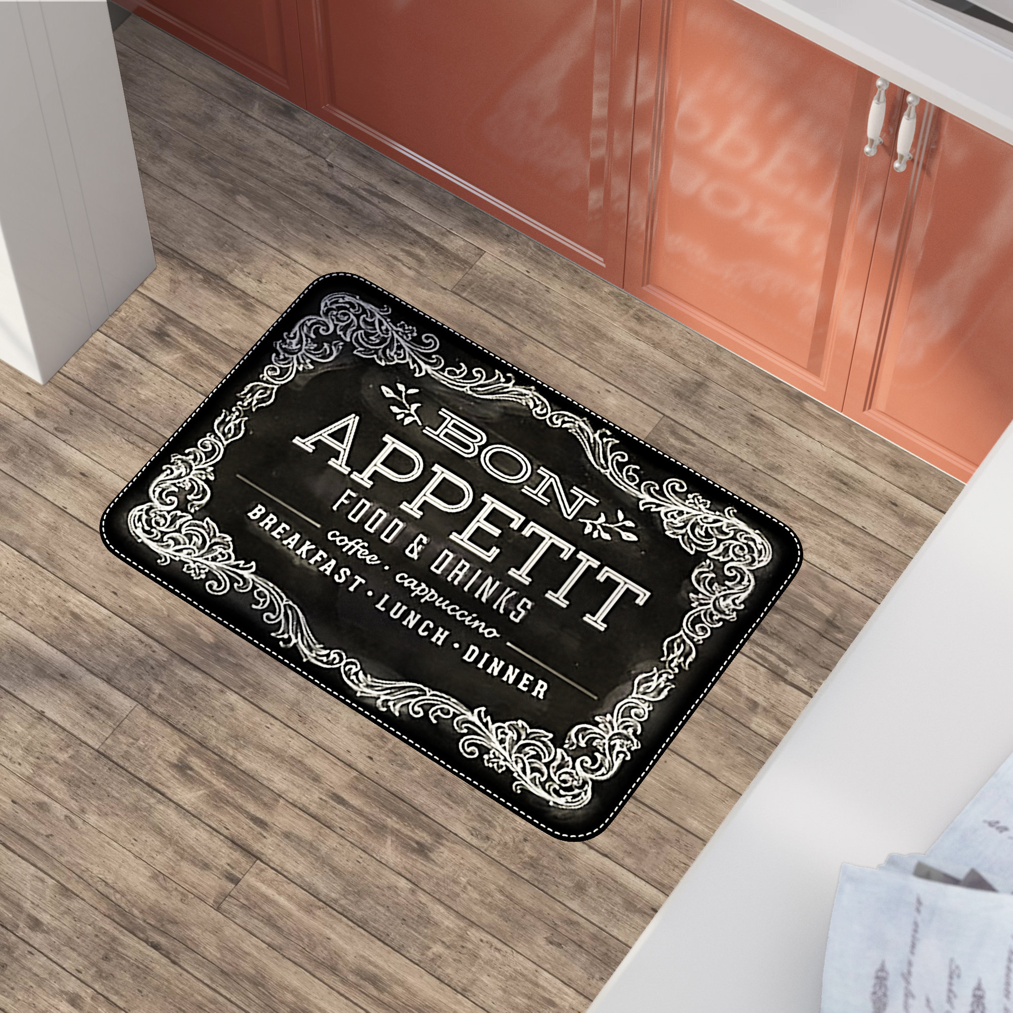 Corrigan Studio® Keyth Blackboard Menu Kitchen Mat & Reviews Wayfair