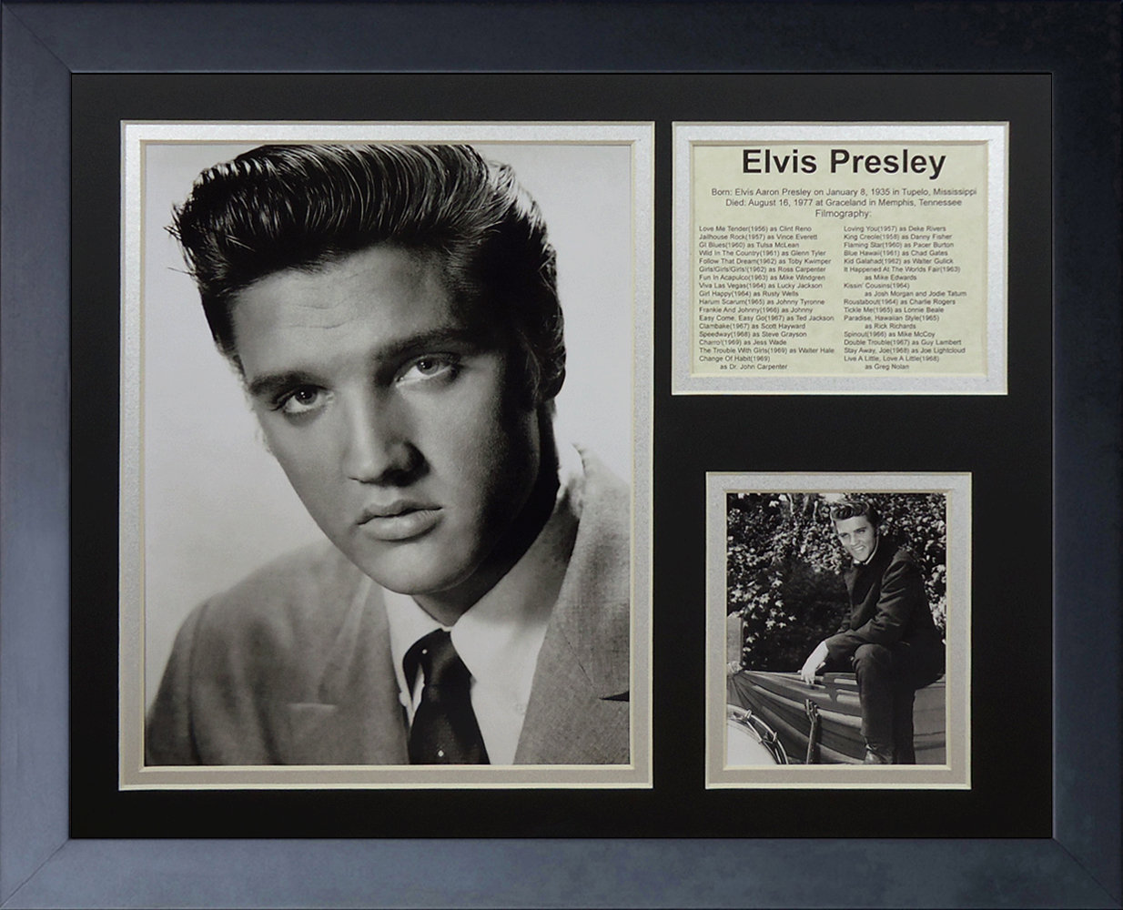 Legends Never Die Elvis Presley Picture Frame Memorabilia & Reviews ...