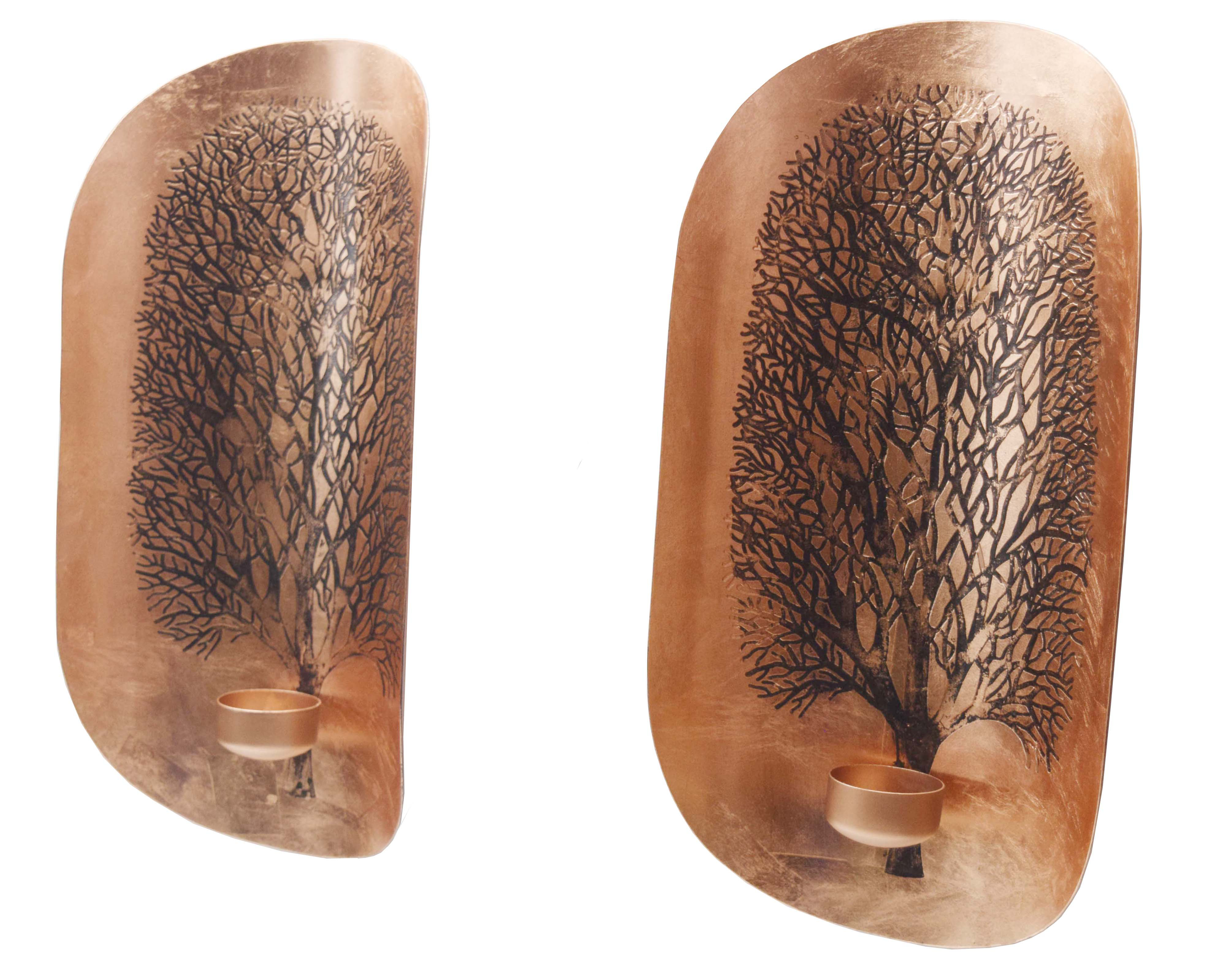 Red Barrel Studio® 2 Piece Metal Wall Tealight Holder Set Wayfair