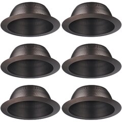 8 Pack,6" Inch PAR38/BR40 Adustable Gimbal Ring Trim copper Recessed Can Light, 