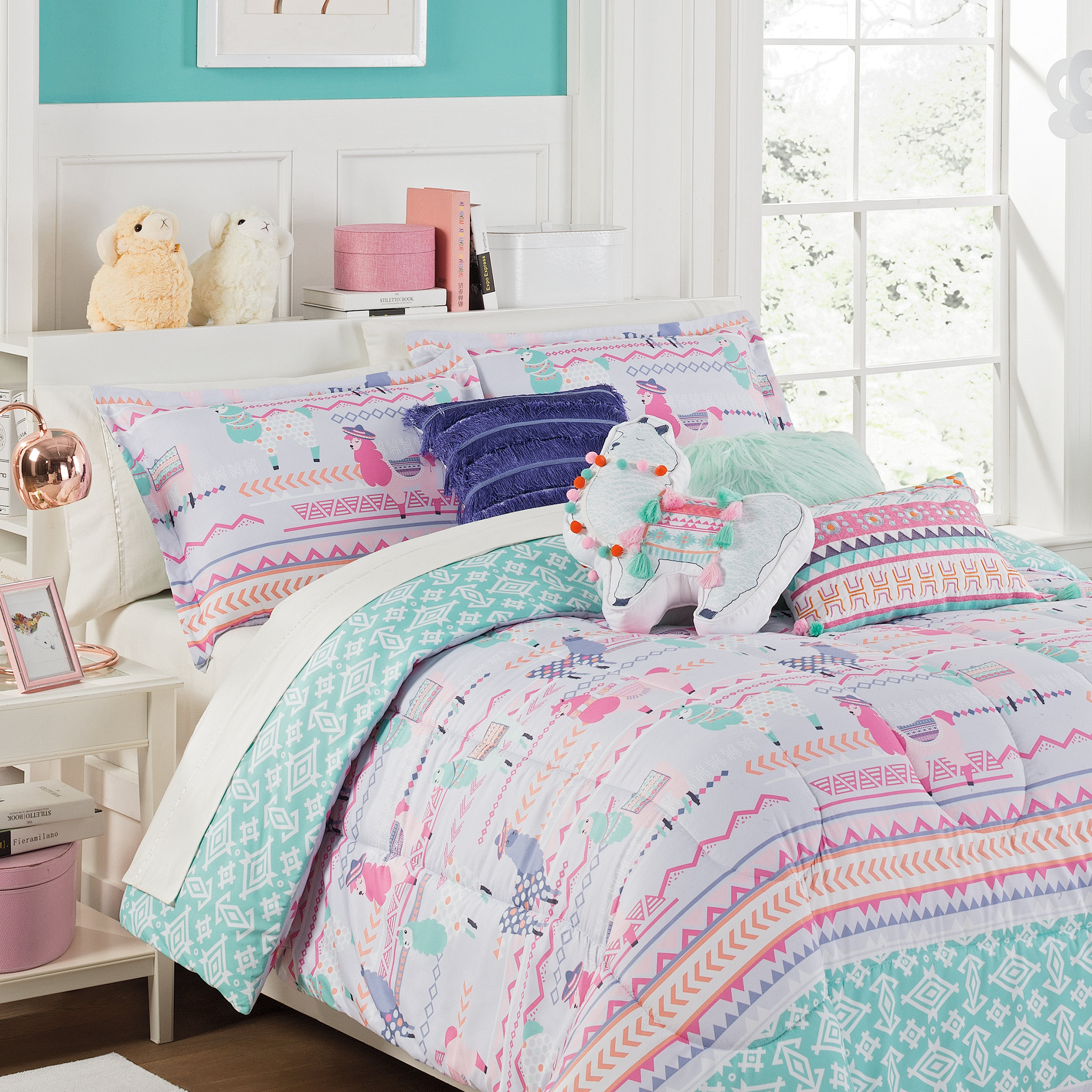 Waverly Pink/Blue Microfiber Reversible 