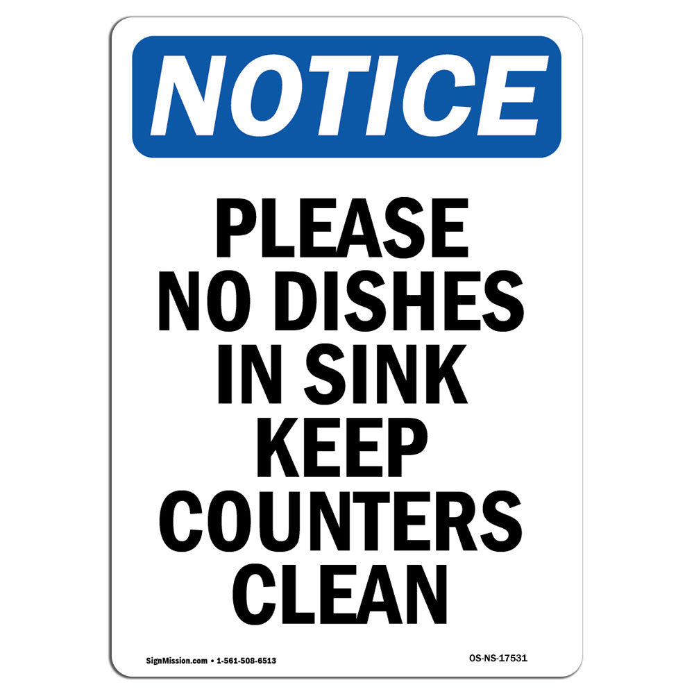 SignMission Please No Dishes In Sink Keep Sign Wayfair