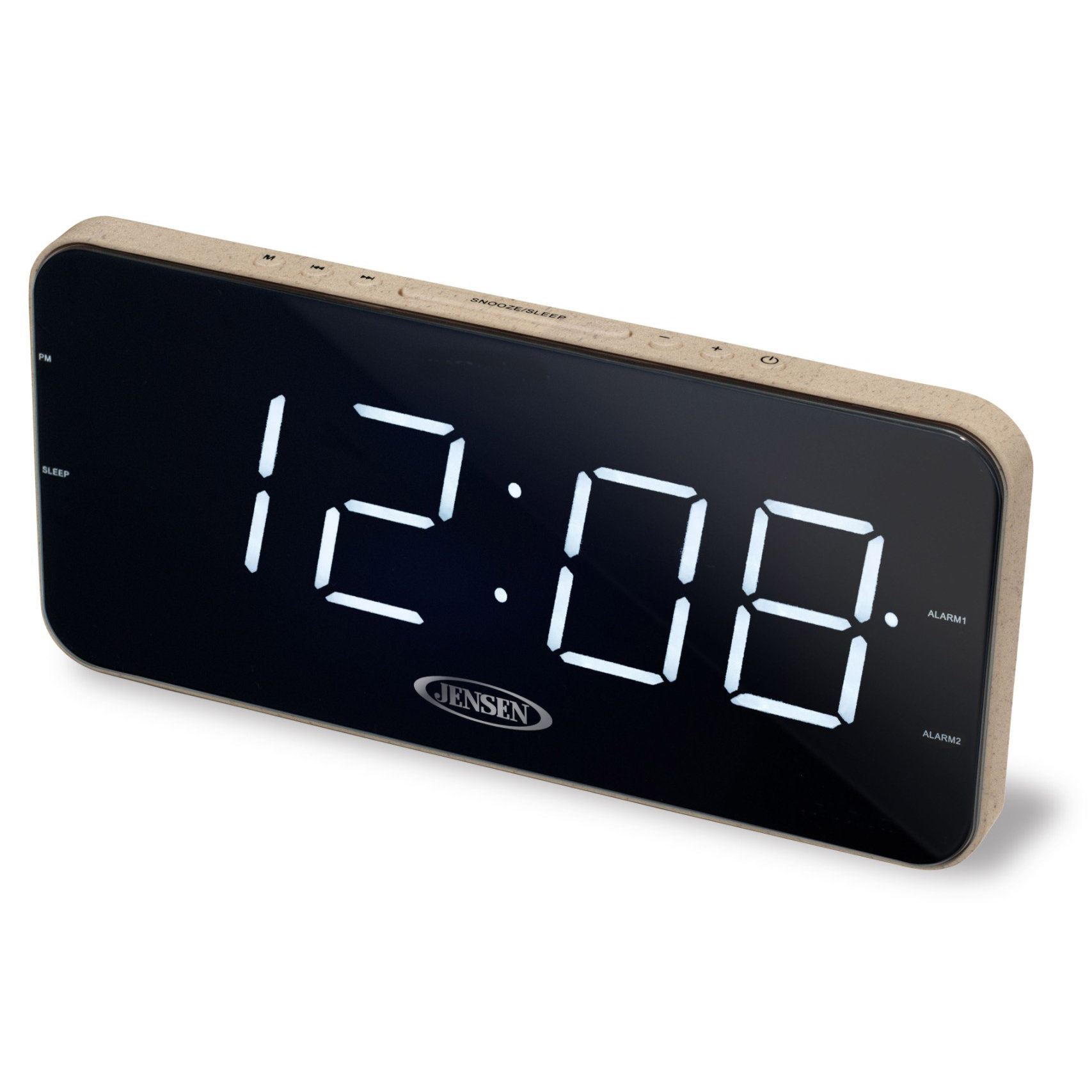 Jensen Modern & Contemporary Digital Electric Tabletop Clock with Alarm