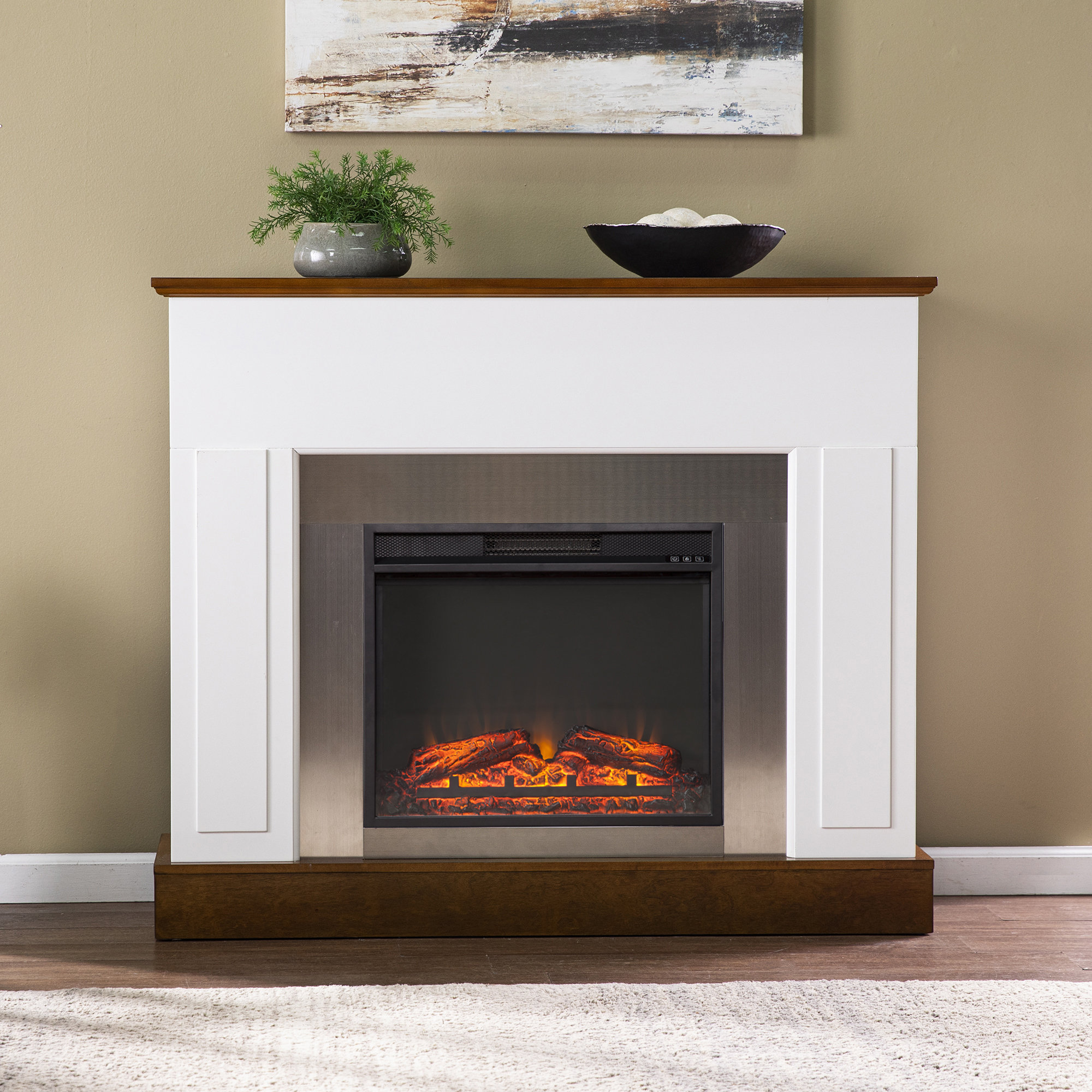 Kitsco 50'' W Electric Fireplace Wayfair
