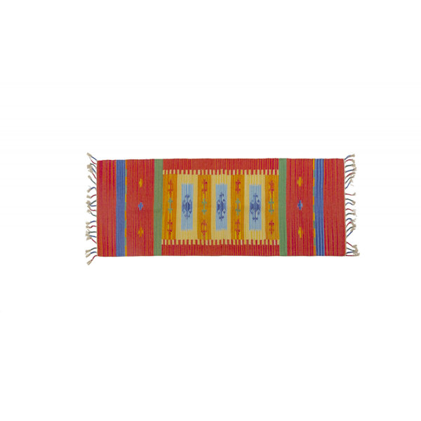 Natur Pur Idora Cotton Red/Yellow Rug | Wayfair.co.uk