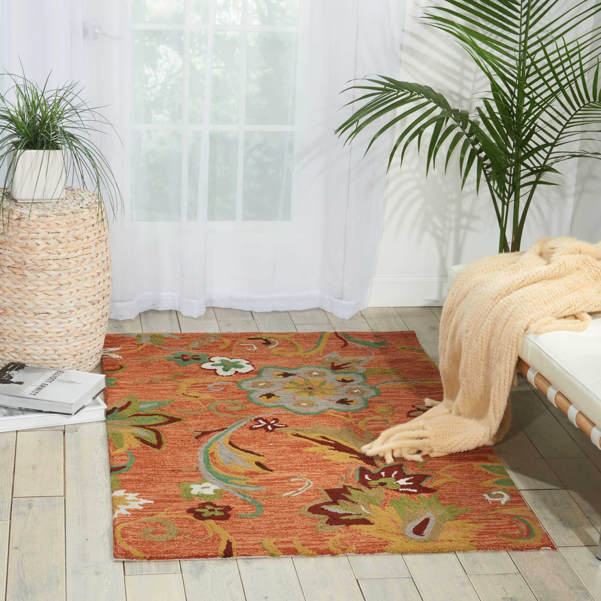 Alcott Hill® Sibley Orange/Green Area Rug & Reviews Wayfair