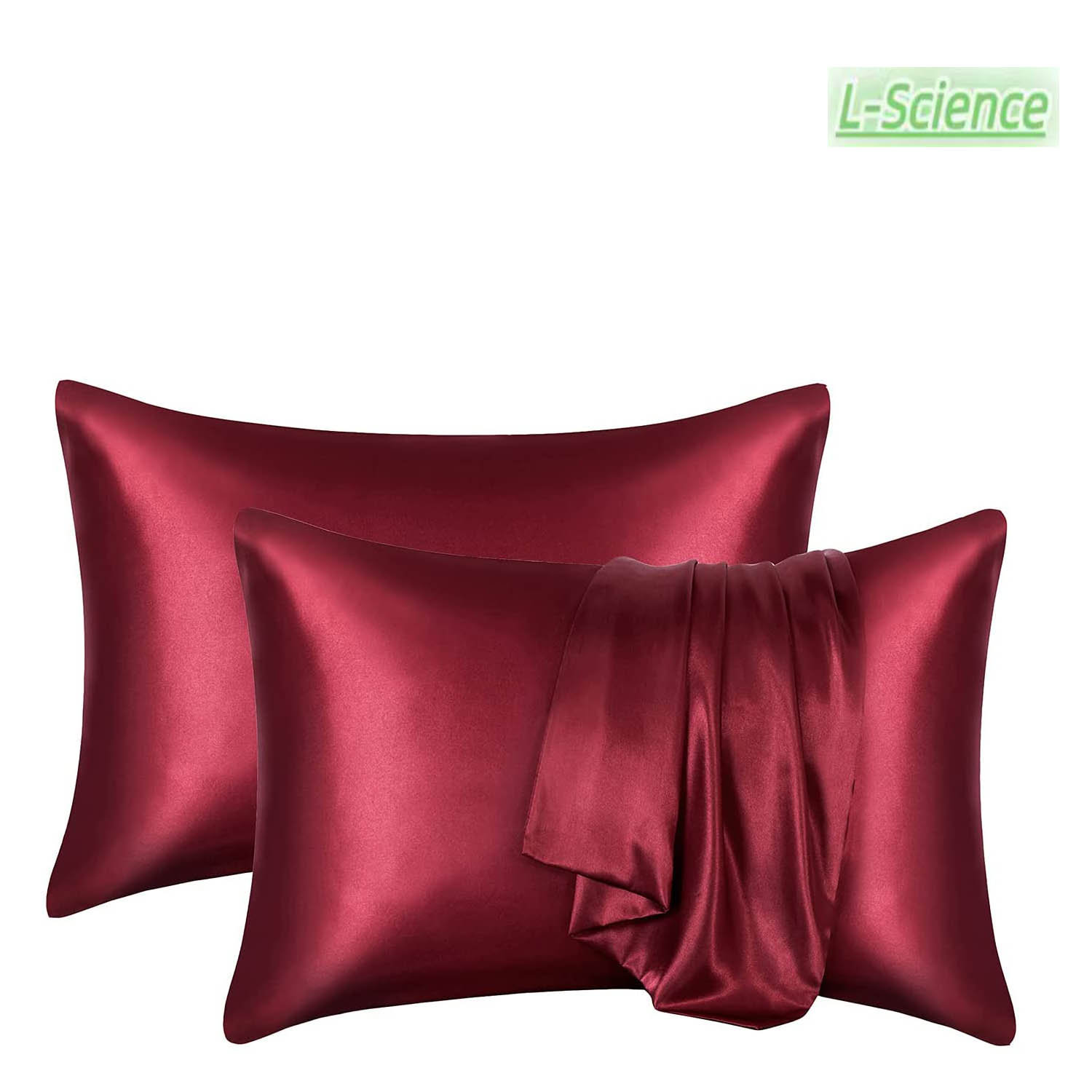 L-Science Satin Pillowcase For Hair And Skin, Silk Satin Pillowcase 2 Pack,  King Size Pillow Cases Set Of 2, Silky Pillow Cover With Envelope Closure |  Wayfair