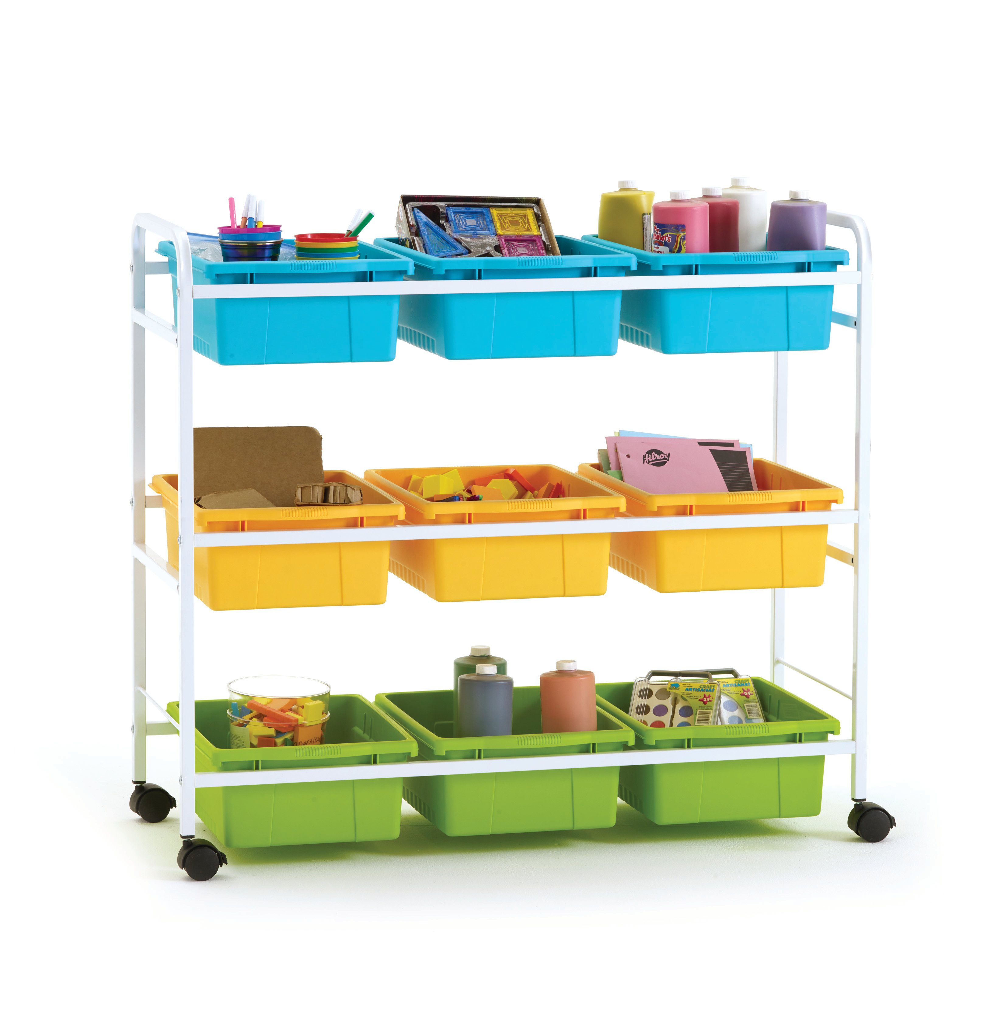 Copernicus Double Sided 9 Compartment Teaching Cart with Bins Wayfair