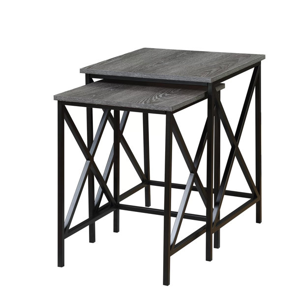 Black or Gold Details about   Glass Nesting Side Tables Coffe Table Stacking end Table Set of 2 