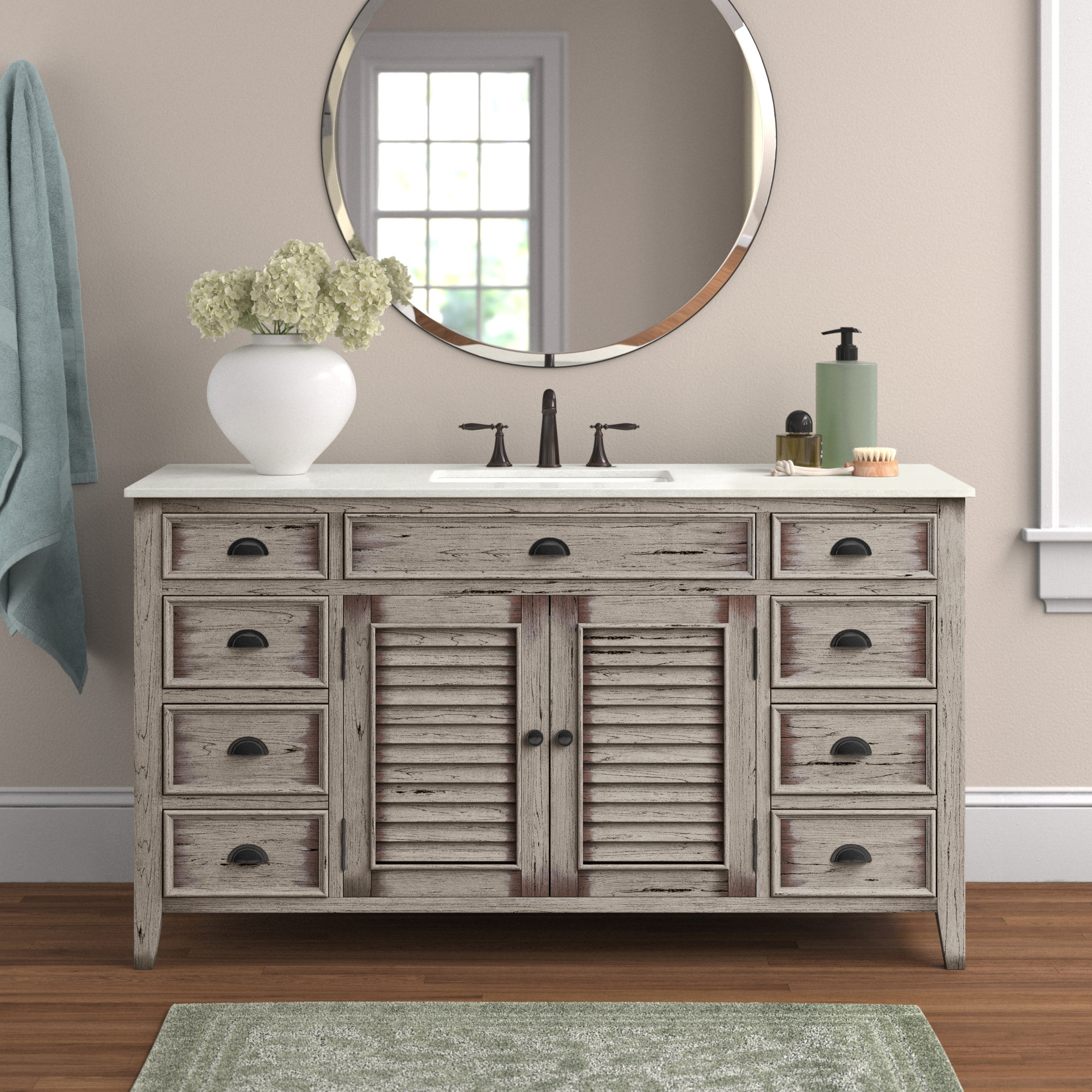 Highland Dunes Gerrell 60" Single Bathroom Vanity Set & Reviews Wayfair