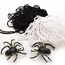 NEW 5 Glow In The Dark Suction Spiders Halloween Party Prop 