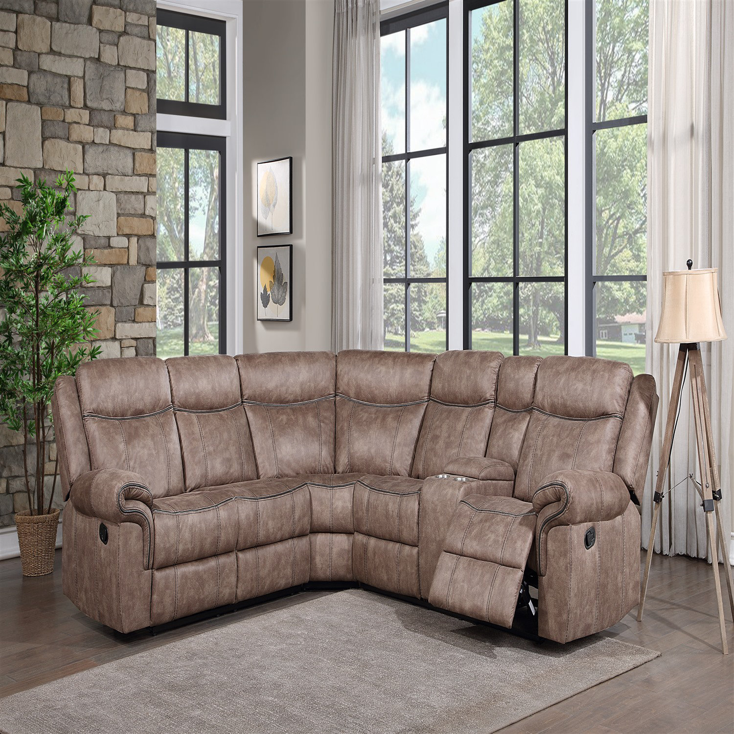 Topcraft Upholstered Reclining Sectional Wayfair