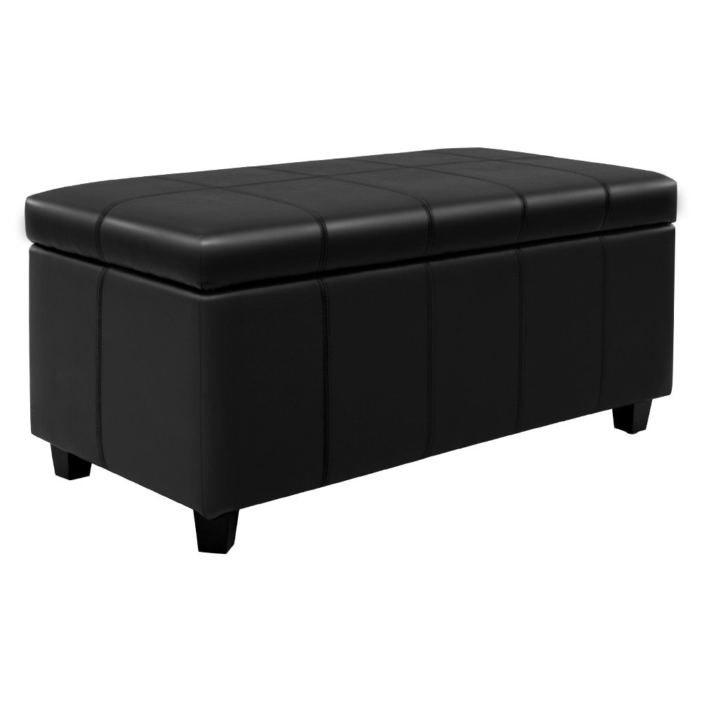 Latitude Run® Vegan Leather Storage Ottoman Wayfair