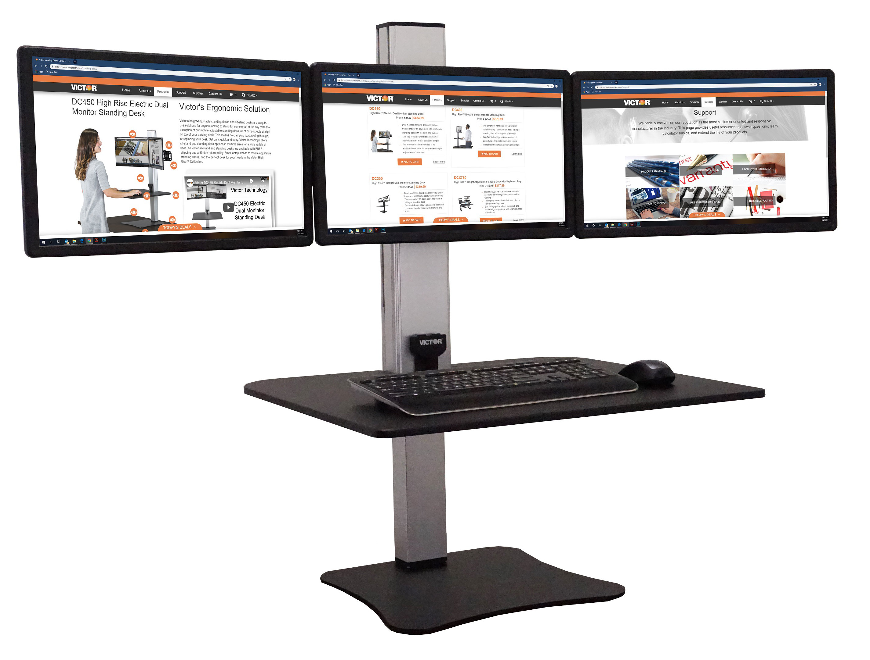 Symple Stuff Thibaud Height Adjustable Standing Desk Converter Wayfair