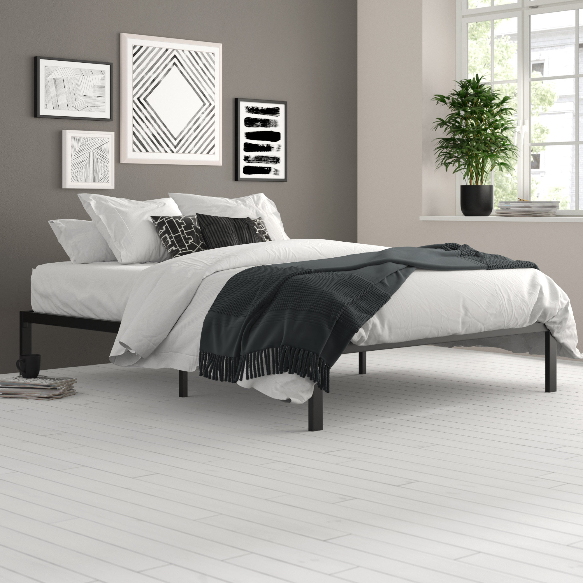 Zipcode Design™ Flemington 14'' Steel Bed Frame & Reviews | Wayfair Zipcode Design™ Flemington 14'' Steel Bed Frame & Reviews | Wayfair