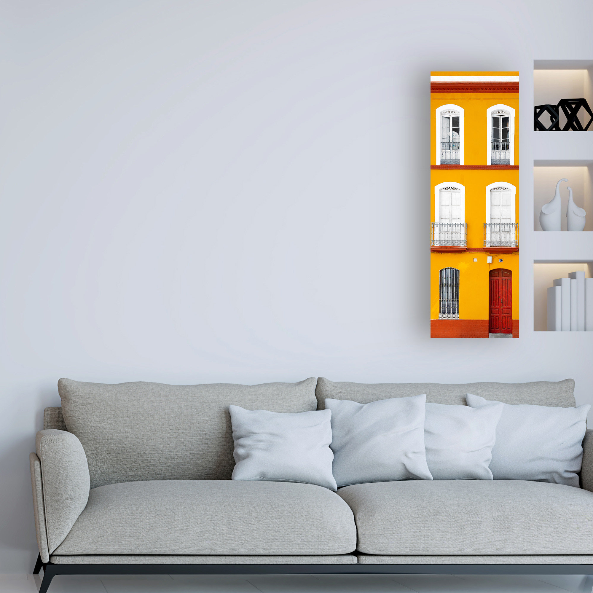 Winston Porter Made In Spain 2 Orange Facade Of Traditional Spanish