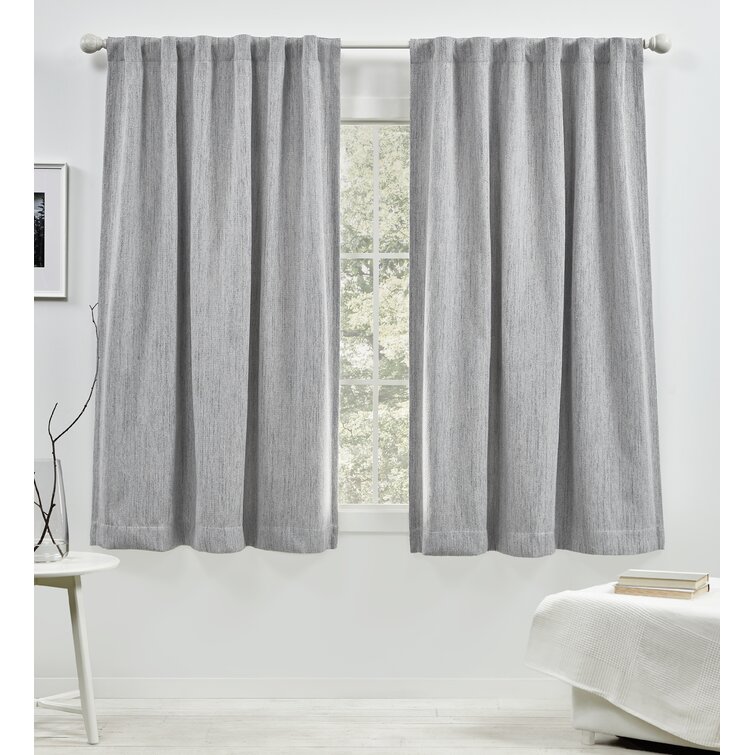 Bedroom Solid Color Blackout Darkening Window Curtain Drape Rod Pocket Panel 