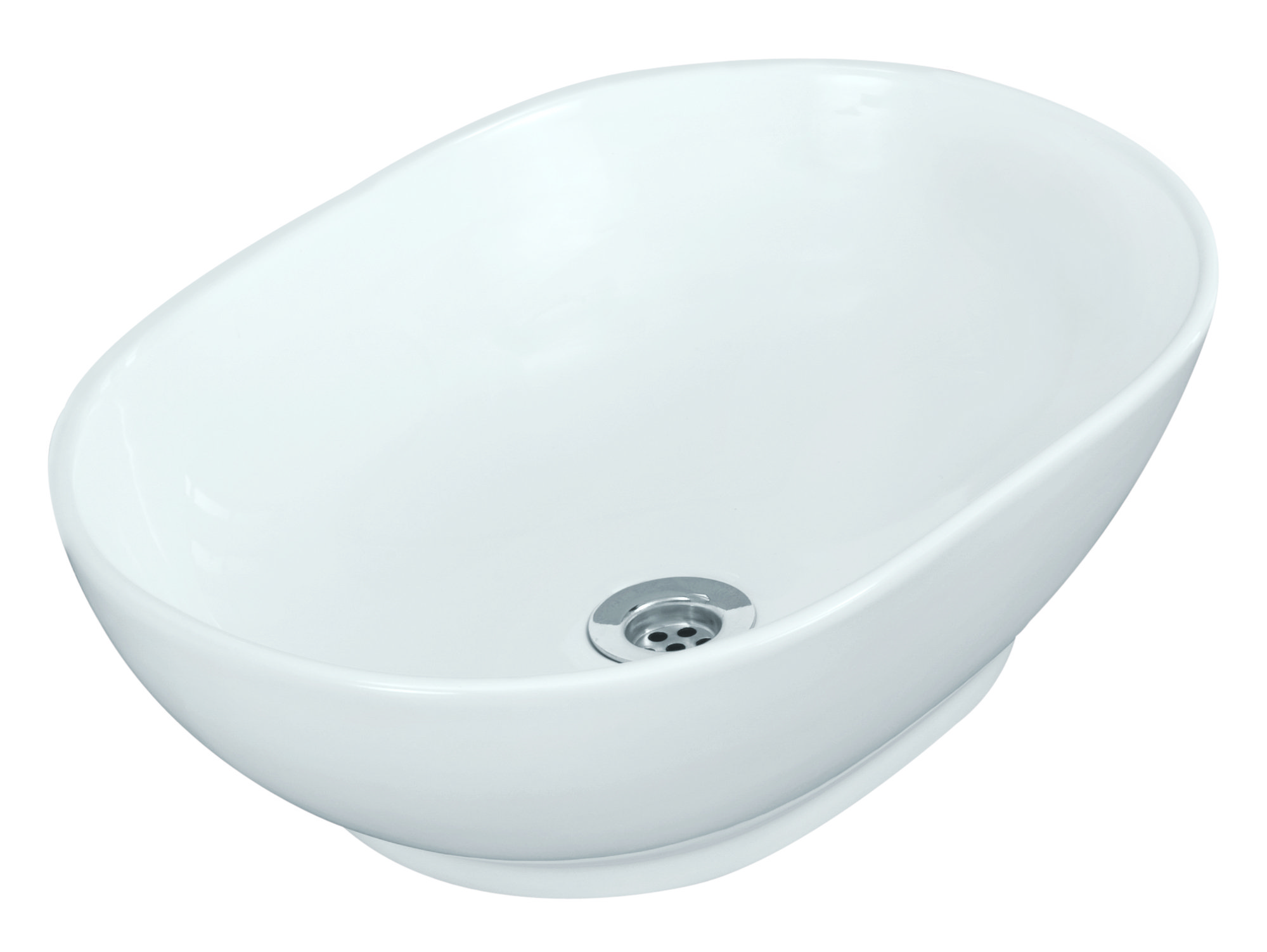 Jaquar Solo 485Mm White Ceramic Circular Countertop Basin Bathroom Sink