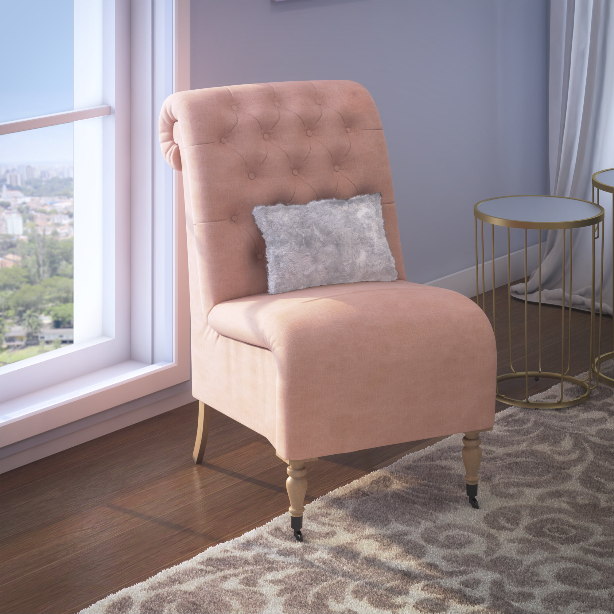 Newsom 23.5” Wide Tufted Slipper Chair