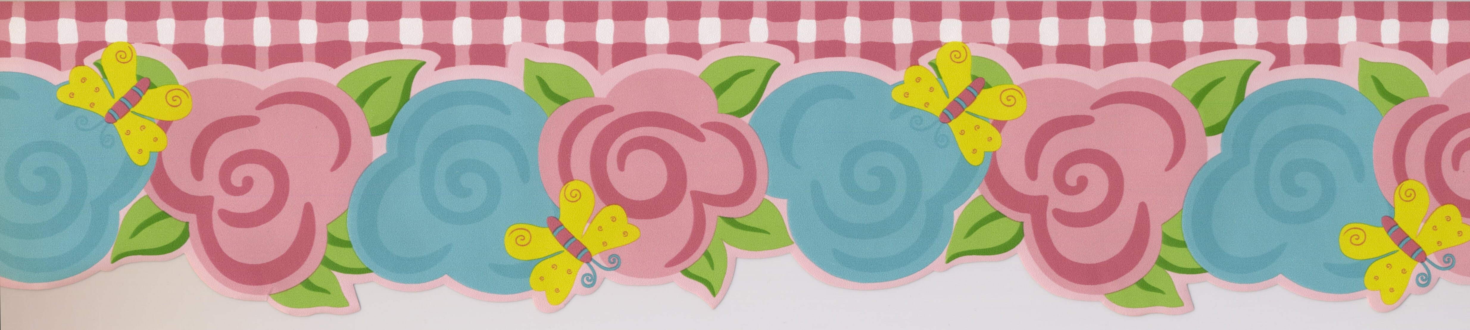 Zoomie Kids Annsville Flowers Butterfly Wall Border Wayfair