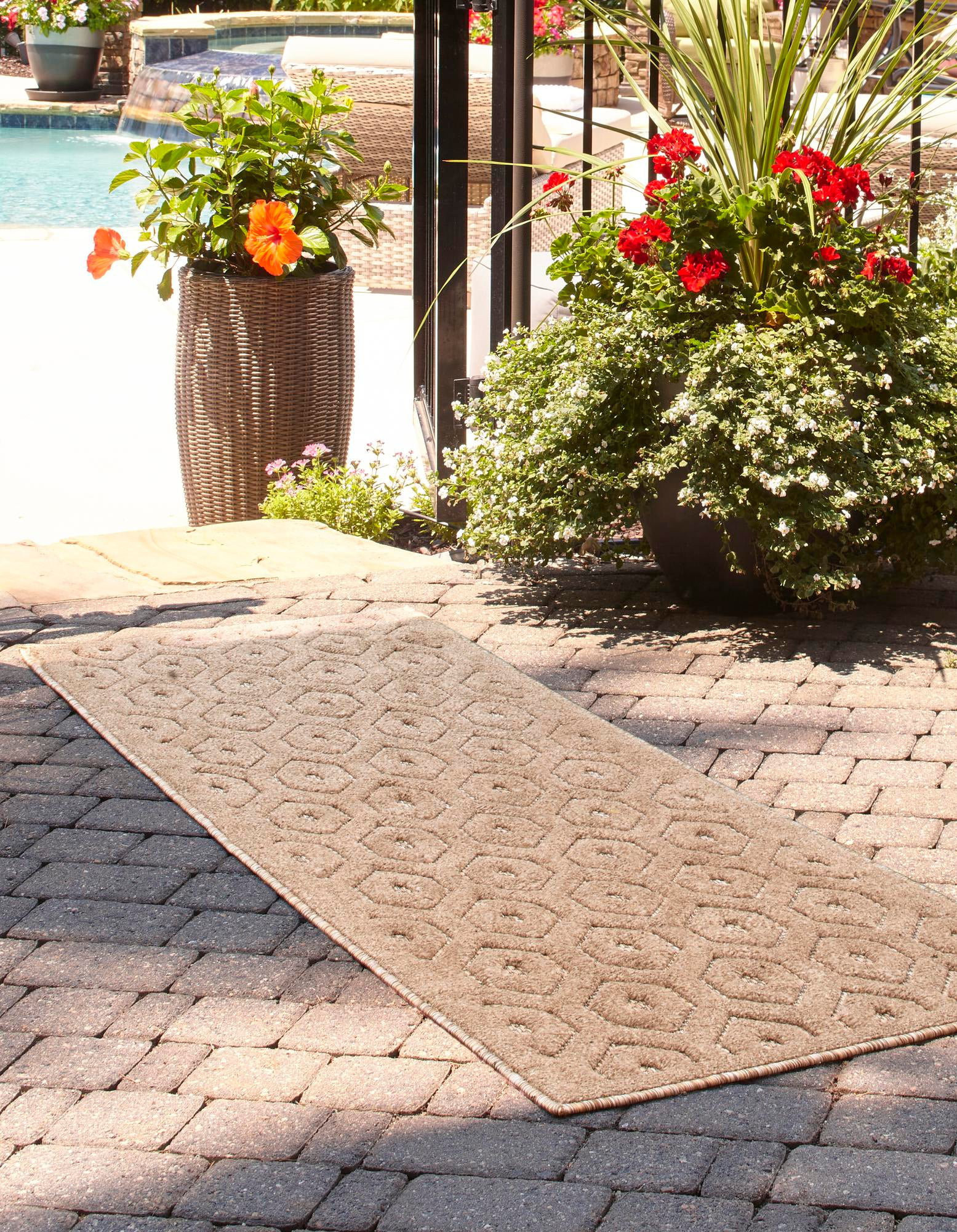 Langley Street Heberling Machine Woven / Power Loomed Beige Indoor ...