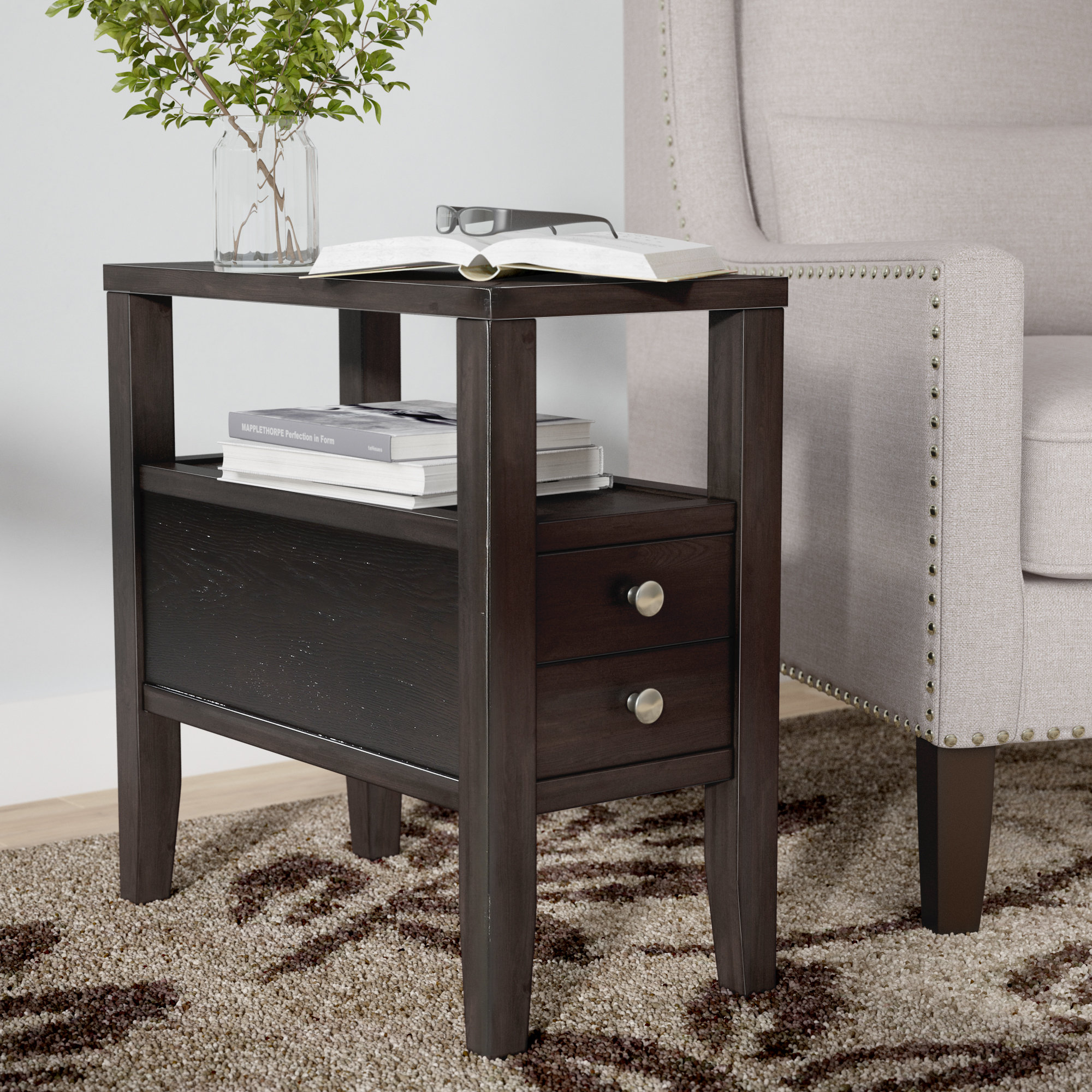 Andover Mills™ Kahl Solid Wood End Table with Storage & Reviews