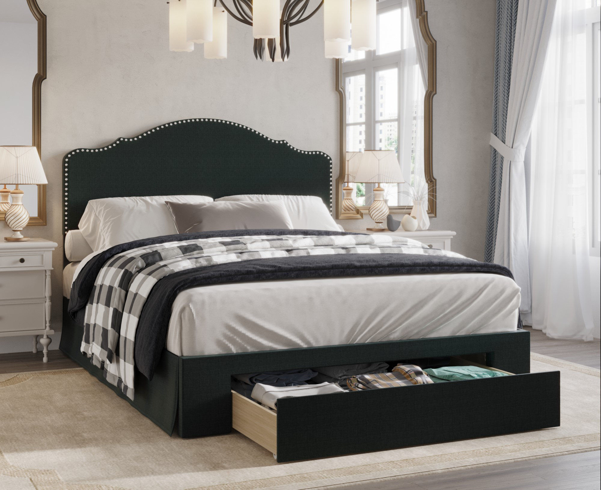 Winston Porter Jabrien Upholstered Storage Bed & Reviews Wayfair Canada