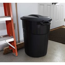 NEW BEST OFFER Trash Can 20 Gallon Indoor No Smell Durable Plastic Gray&Black 