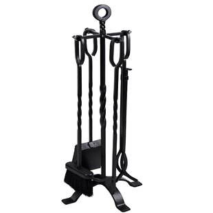 5 Piece Fire Companion Set Black Fireside Fireplace Tools Home By Home Discount 