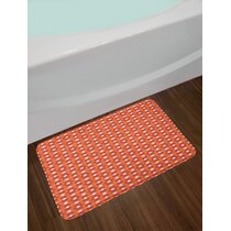 Hotel Collection 3 Piece Premium River rock Bath rug set 100% Polyester Orange 