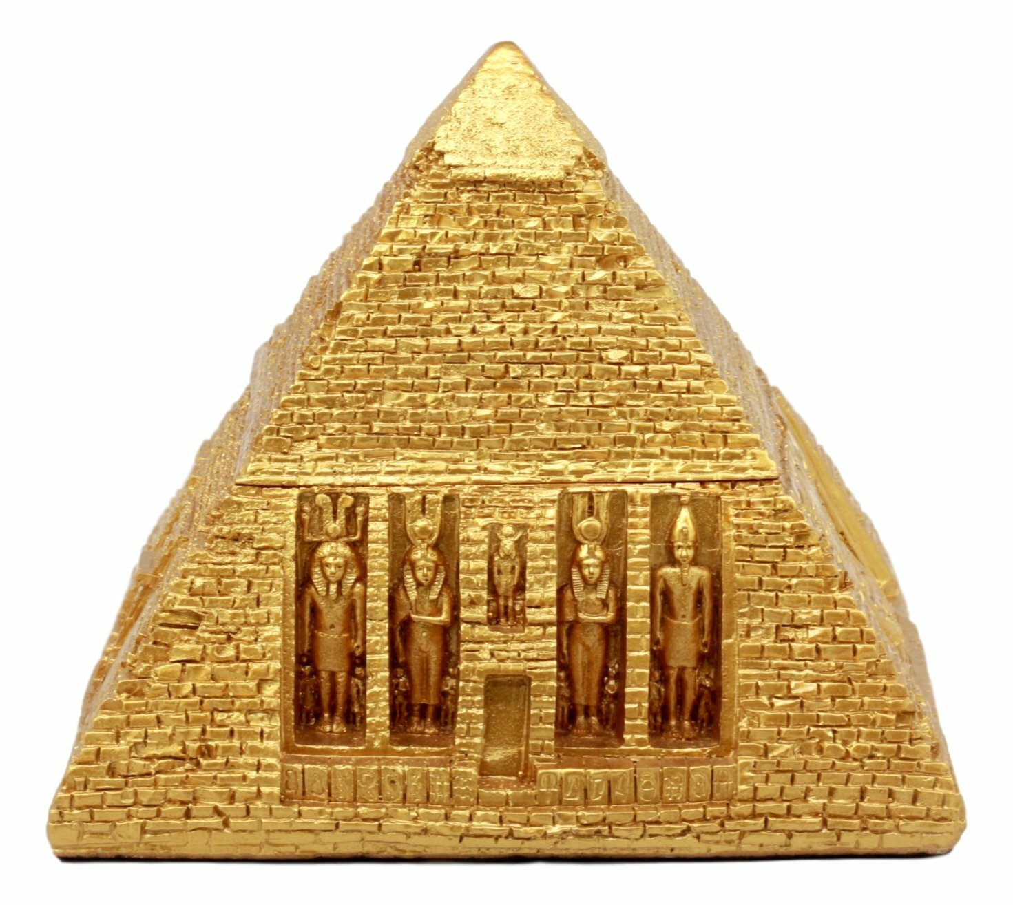 Ancient Egyptian Collectable Decorative Figures Ornaments Golden Bast Pyramids 