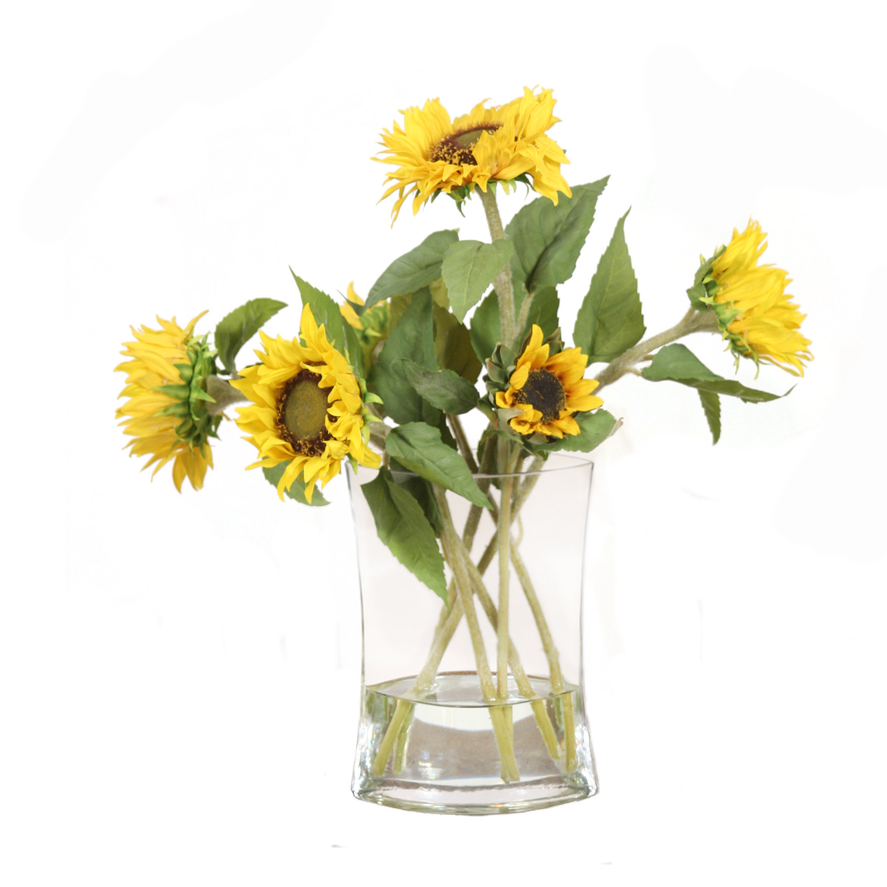 Primrue Sunflower Floral Arrangement in Vase Wayfair