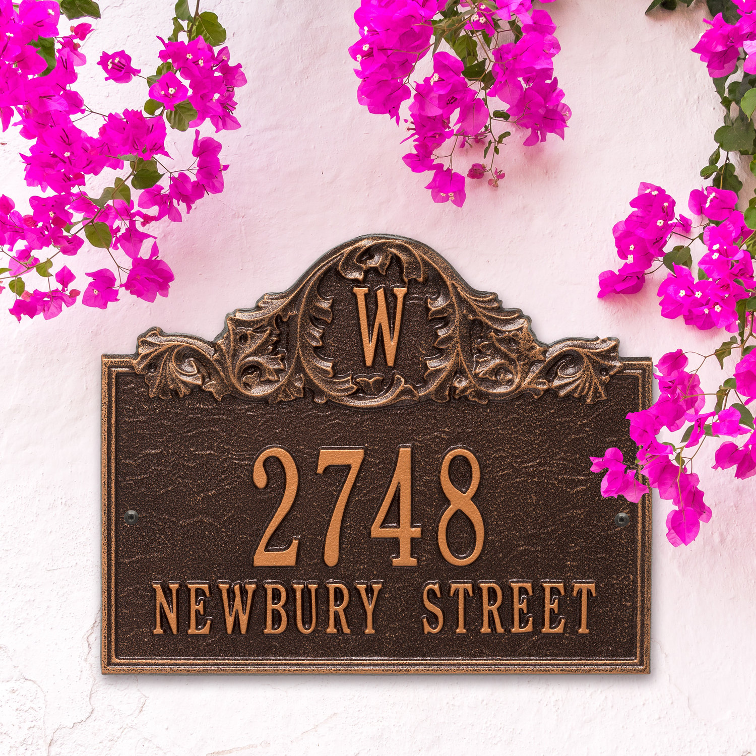 Whitehall Products PERSONALIZED HOUSE ADDRESS PLAQUE Monogram Numbers Custom 