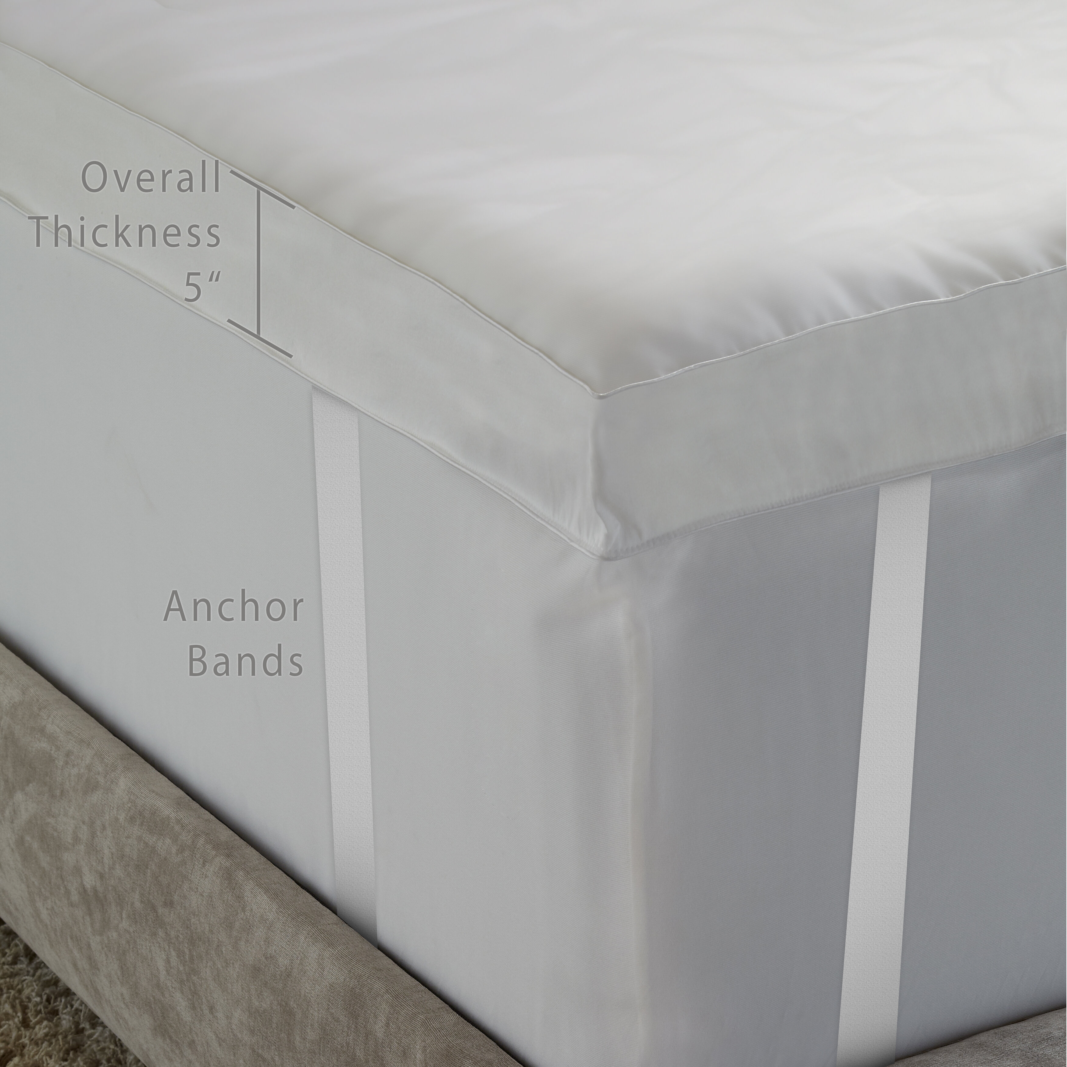 LUXURY 5" DEEP KING FEATHER MATTRESS TOPPER BRAND NEW LUXURY TOPPER RRP £100+ 