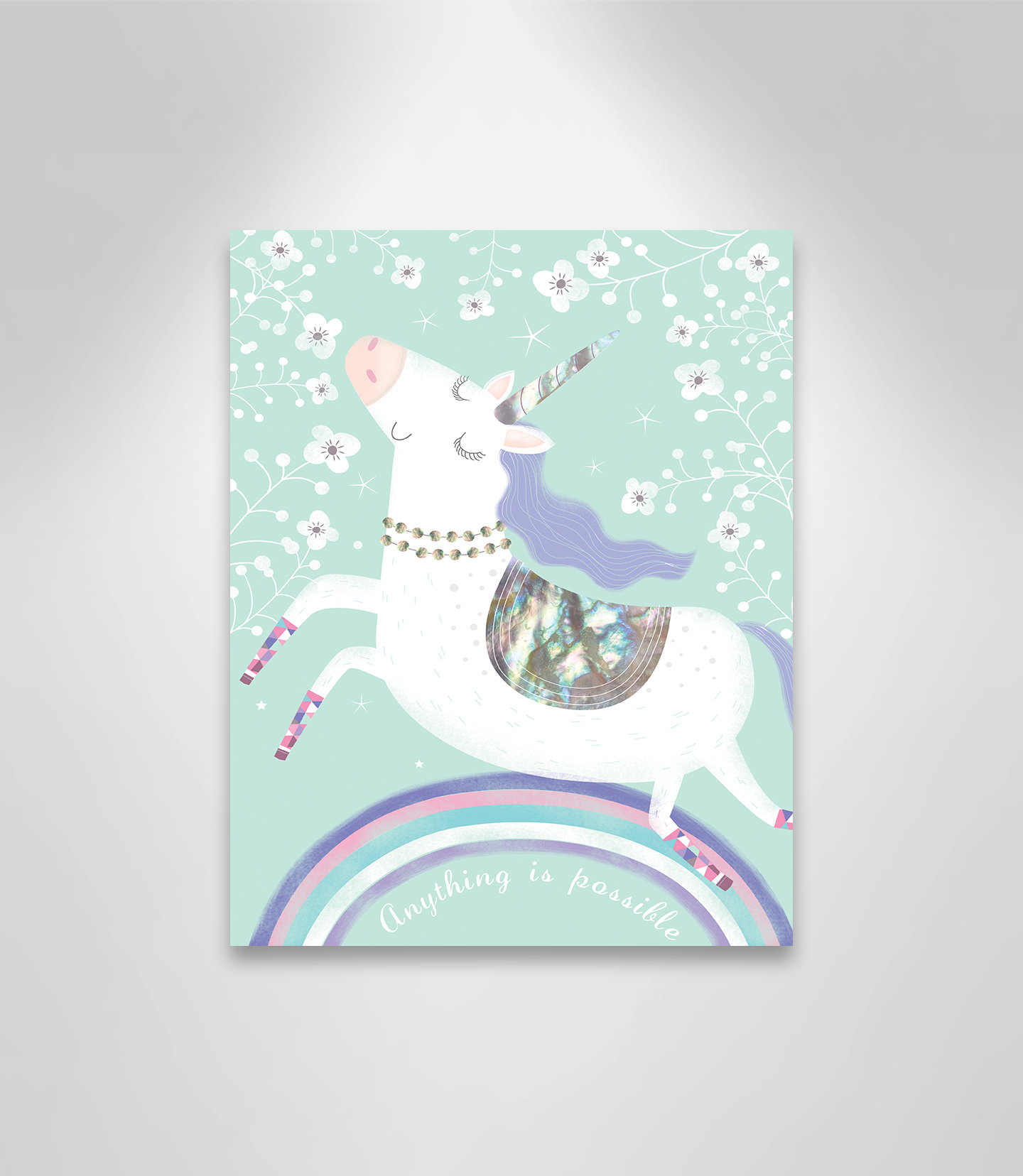 CasaFineArts Rainbow Unicorn Canvas Art Wayfair
