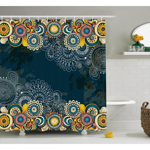 Ebern Designs Alexxus Shower Curtain with Hooks Included & Reviews ...