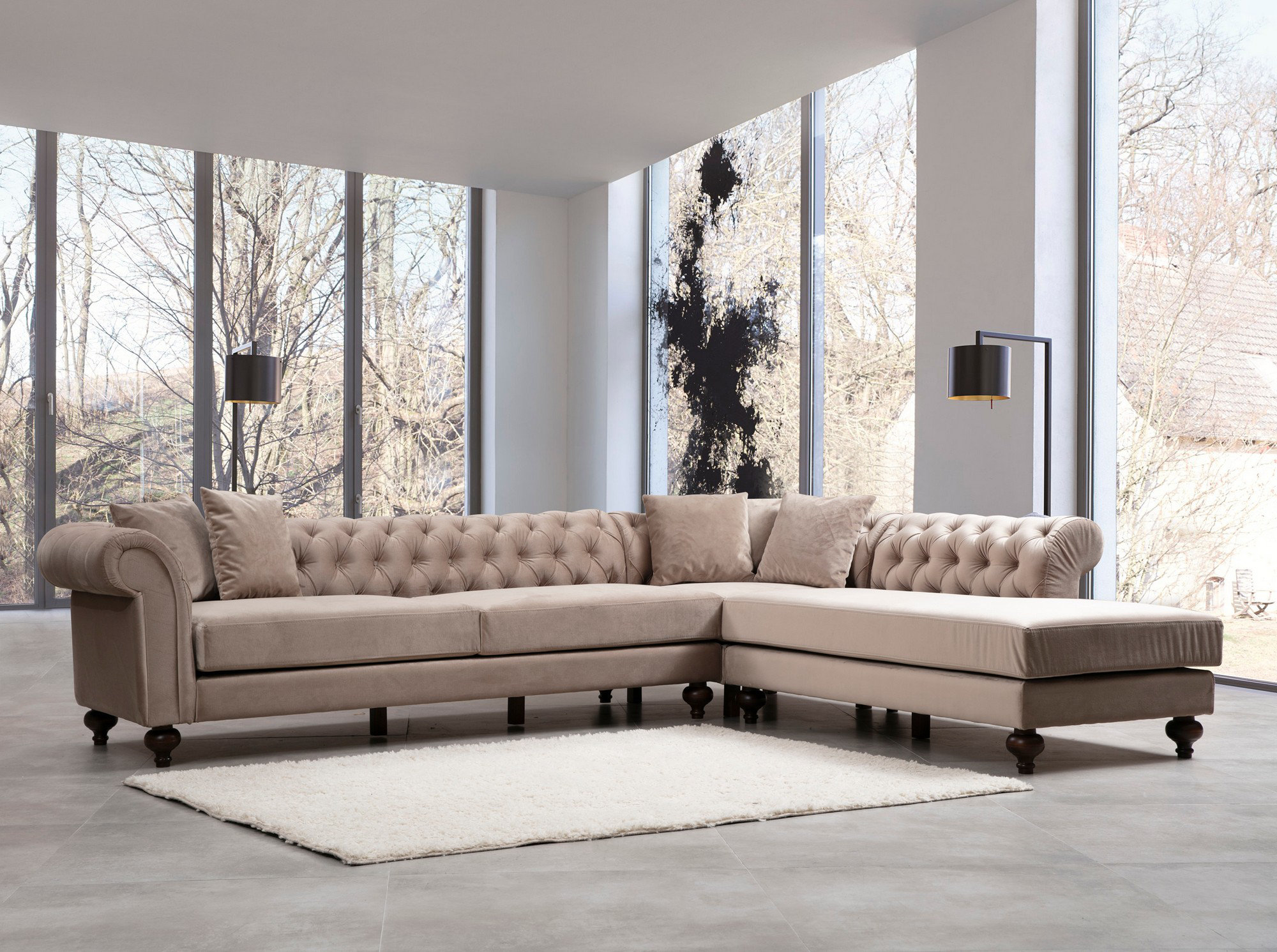 East Urban Home 125.98" Wide Corner Sectional Wayfair