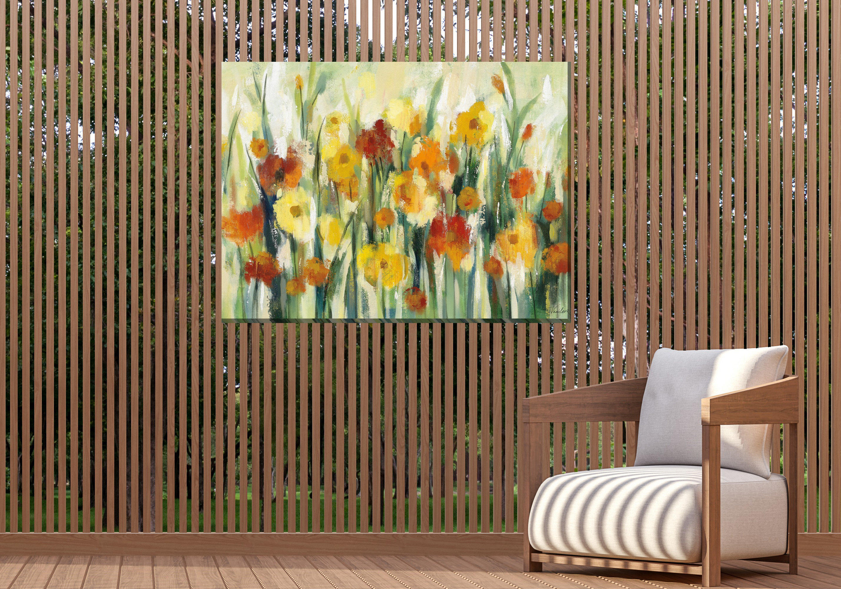 Red Barrel Studio® Dailany September Sun Outdoor Wall Canvas Art Wayfair