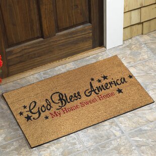 Personalized Palm and Moon Laser Engraved Welcome Mat 100% Natural Coir Fiber 