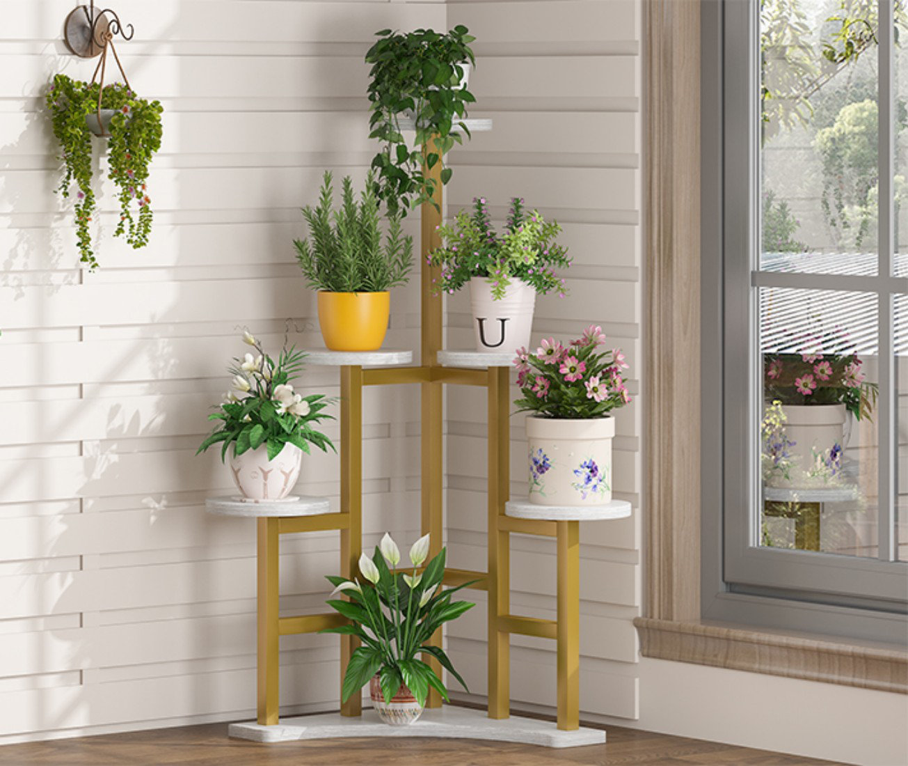 Arlmont & Co. Leahm Rectangular Corner Plant Stand Wayfair