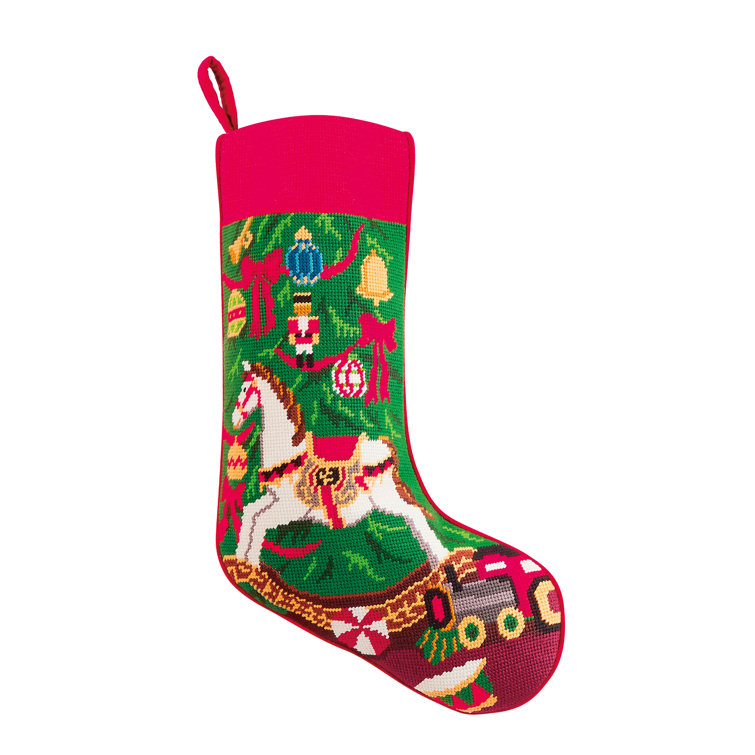 Holiday horse christmas stocking