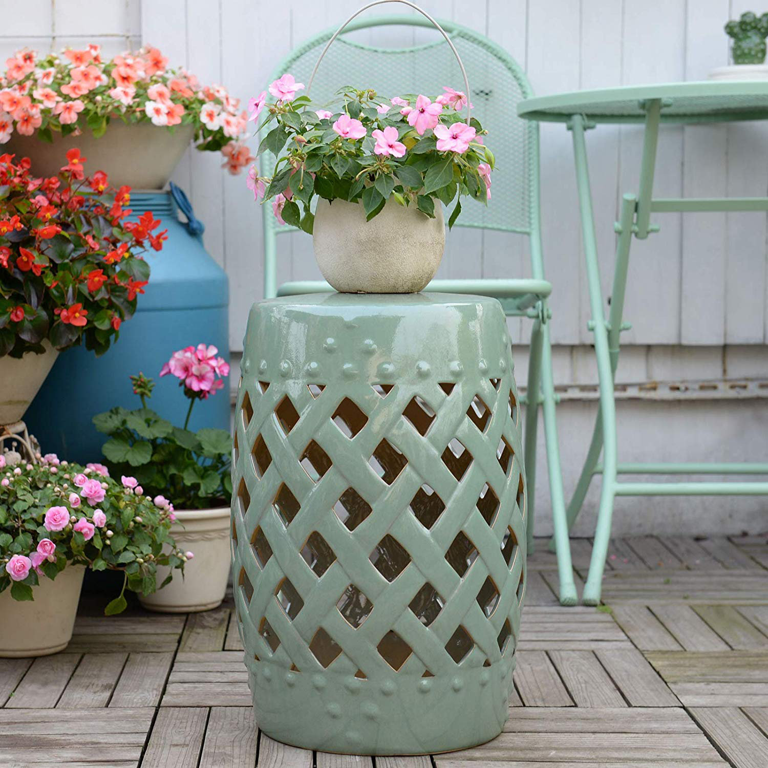August Grove® Tillia 18'' Tall Semi-Porcelain Garden Stool & Reviews ...