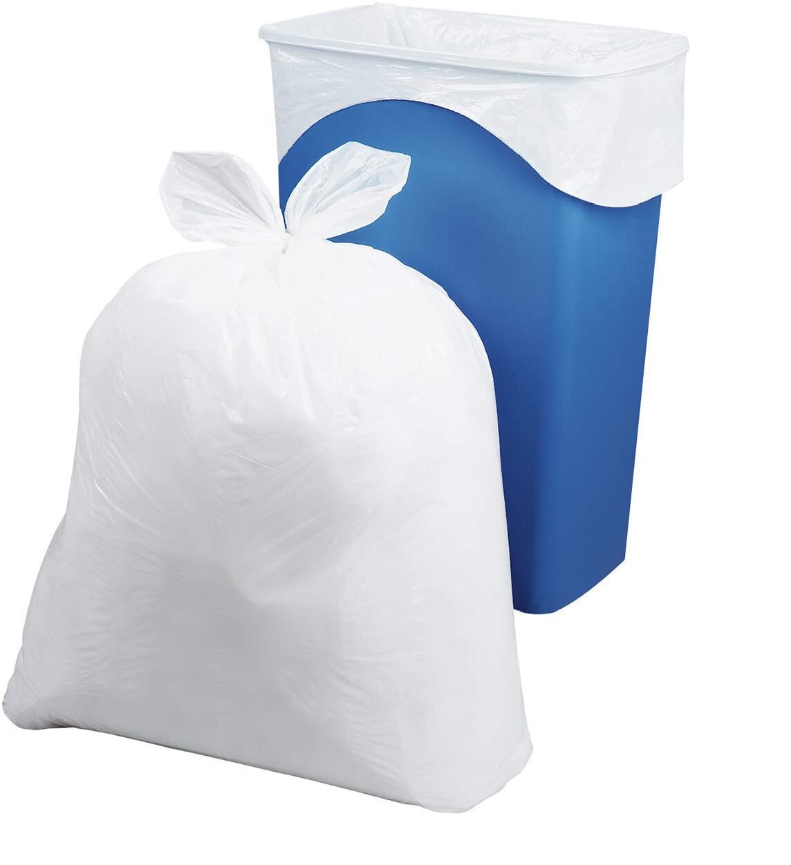 200 Trash Garbage Tie Drawstring Bag TALL KITCHEN 13 gallon WHITE Simple Fit Can 