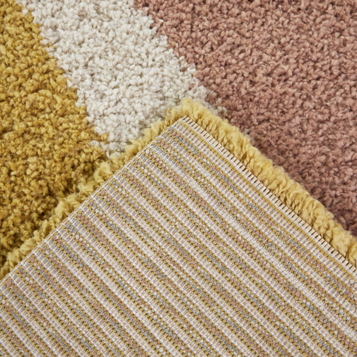 Small Sunshine Rug Wade Logan® Amayas Sunshine Rainbow Shag Rug & Reviews | Wayfair