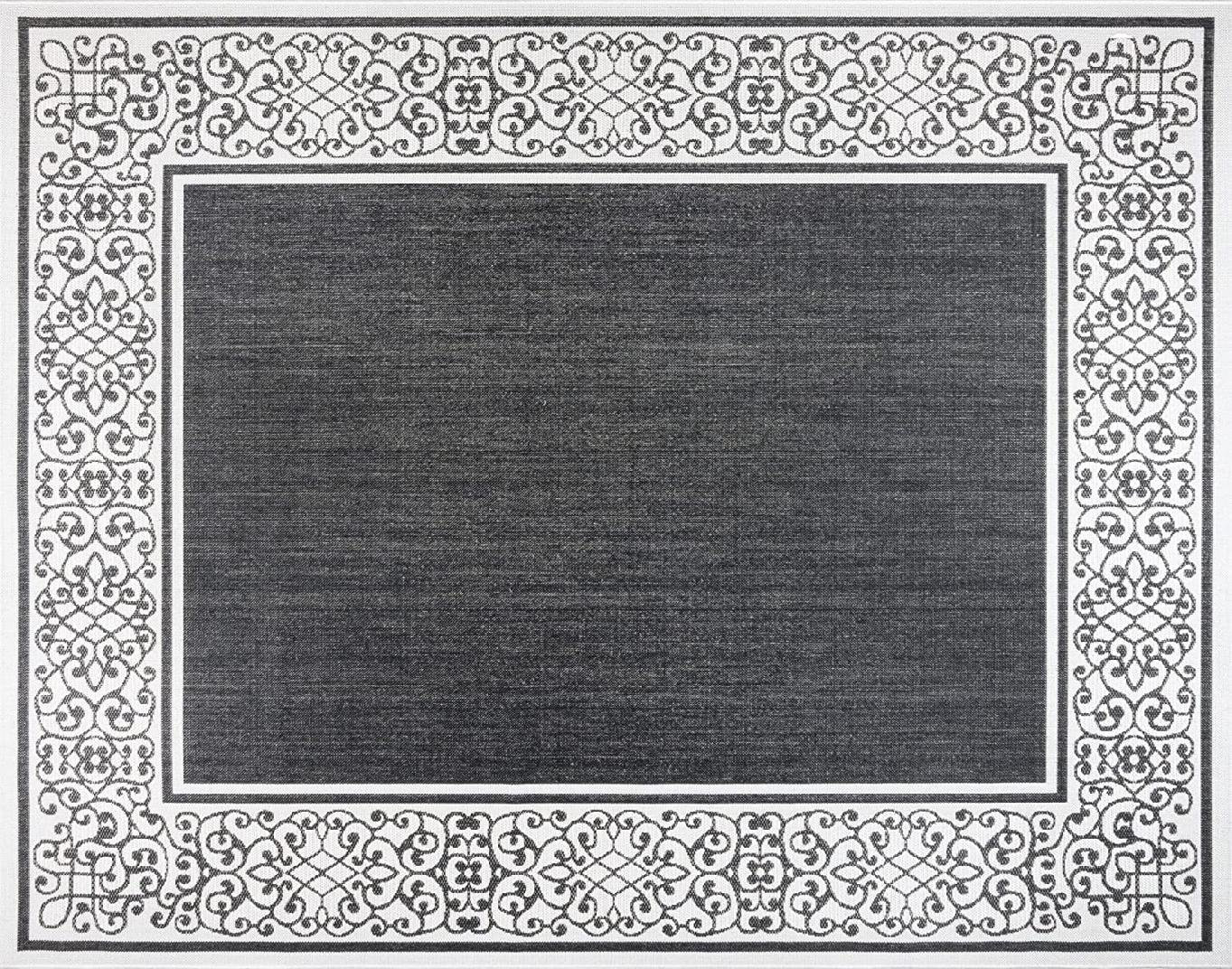 Canora Grey Mattea Machine Woven / Power Loomed Gray/White Indoor