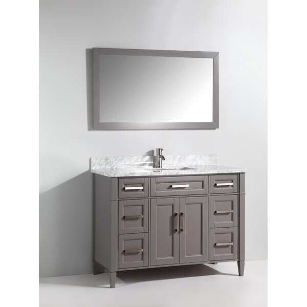 Gracie Oaks Lachine 48'' Free-standing Single Bathroom Vanity with ...