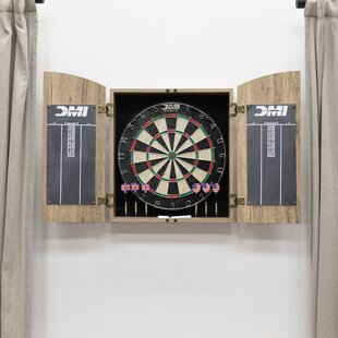 WINMAU ULTIMATE PROFESSIONAL DARTS SET COMPETE WITH CABINET BOARD STARTER KIT 