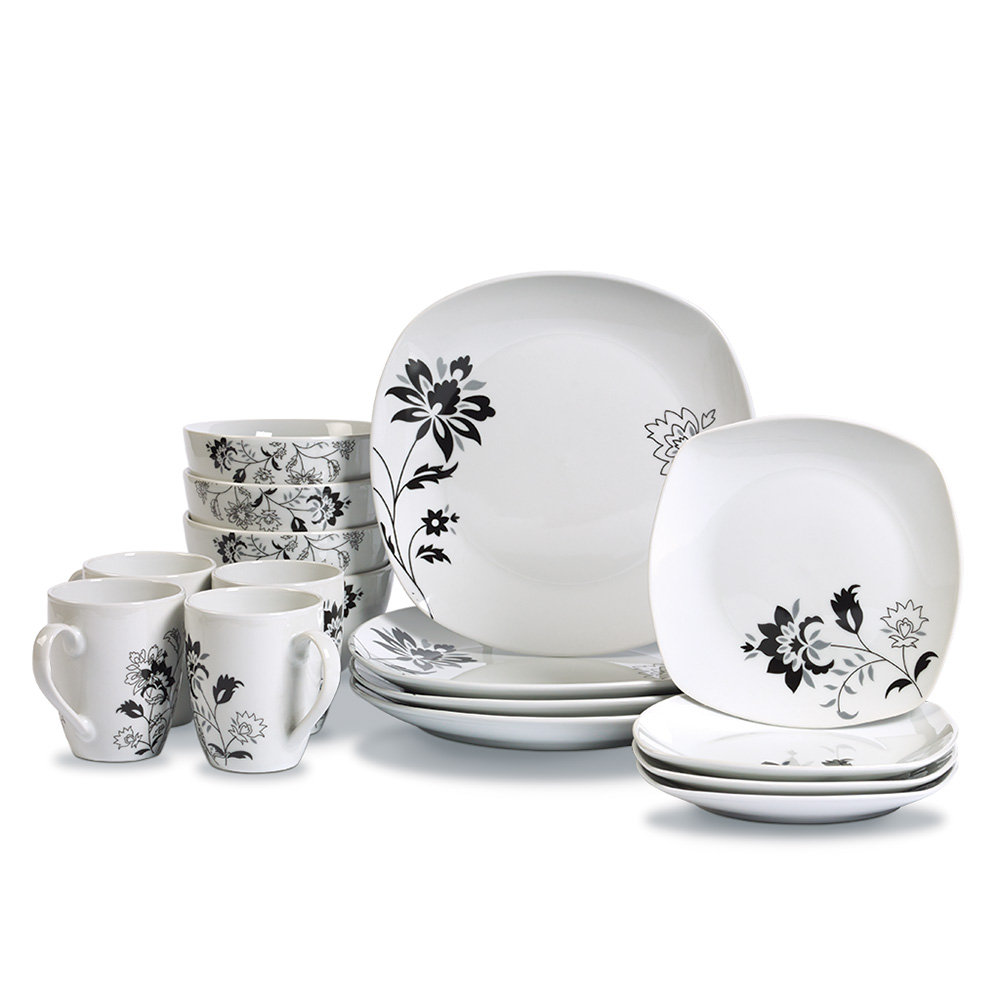 Tabletops Gallery Porcelain China Dinnerware Set of 16 & Reviews